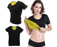 Women's neoprene fitness t-shirt short sleeve