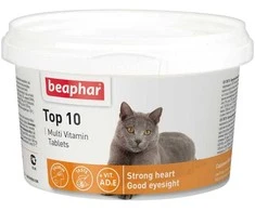 Beaphar Top-10 cat 180tbl.,papildas pašarui katėms