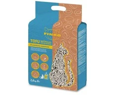 FINKO TOFU ilgaplaukių kačių kraikas, su persiko ekstraktu, 1,5 mm granulė, 2,6kg / 6 l