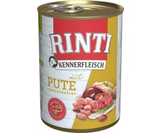 FINNERN GmbH end Co. KG Rinti Kennerfleisch suaugusių šunų konservuotas pašaras su kalakutiena, 400g