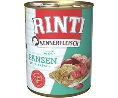 FINNERN GmbH end Co. KG Rinti Kennerfleisch suaugusių šunų konservuotas pašaras su žarnokais, 800g