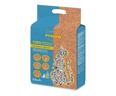 FINKO TOFU ilgaplaukių kačių kraikas, su persiko ekstraktu, 1,5 mm granulė, 2,6kg / 6 l