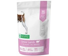 Nature's Protection Junior ėriena 500g, visų veislių jaunų šunų sausas pašaras su ėriena