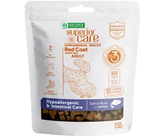 Nature's Protection SC Raudona Coat begrūdis Hypoallergenic &amp; Intestinal Care with lašiša Adult All breeds, begrūdis suaugusių, visų veislių raudonkailių šunų pašaro papildas – skanėstai su lašiša, 150 g