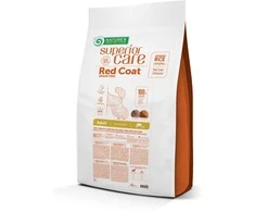 Nature's Protection Superior Care Raudona Coat begrūdis su lašiša Adult Small Breed 10 kg, suaugusių, mažų veislių raudonkailių šunų sausas begrūdis pašaras su lašiša