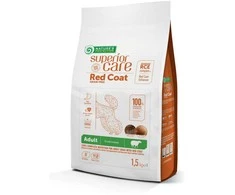 Nature's Protection Superior Care Raudona Coat begrūdis su ėriena Adult Small Breed 1,5kg, suaugusių, mažų veislių raudonkailių šunų sausas begrūdis pašaras su ėriena