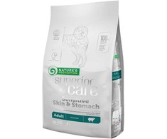 Nature's Protection Superior Care Sensitive Skin&amp;Stomach su ėriena Adult All Breeds 1,5kg, visų veislių suaugusių jautrią odą ir virškinimo sistemą turinčių šunų sausas pašaras su ėriena