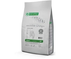 Nature's Protection Superior Care Baltas Dog begrūdis with Insect protein Adult Small Breed 1,5kg, begrūdis mažų veislių suaugusių baltakailių šunų pašaras su vabzdžiais