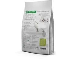 Nature's Protection Superior Care Baltas Dogs begrūdis su balta žuvimi Junior Small and Mini Breeds 1,5kg, mažų ir labai mažų veislių balto kailio jaunų šunų sausas begrūdis pašaras su balta žuvimi