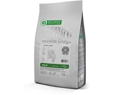 Nature's Protection Superior Care Baltas Dog begrūdis with Insect protein Adult Small Breed 1,5kg, begrūdis mažų veislių suaugusių baltakailių šunų pašaras su vabzdžiais