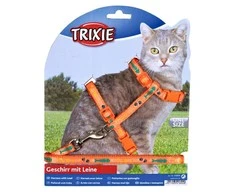 Trixie Komplektas katei nailoninis su petnešom,22-36 cm/10mm, 1,20m