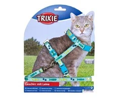 Trixie Komplektas katei nailoninis su petnešom,22-36 cm/10mm, 1,20m