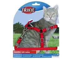 Trixie Komplektas katei nailoninis su petnešom,26-37 cm/10mm, 1,20m