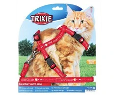 Trixie Komplektas katei nailoninis su petnešom,XL,34-57 cm/13mm, 1,20m