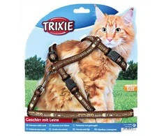Trixie Komplektas katei nailoninis su petnešom,XL,34-57 cm/13mm, 1,20m