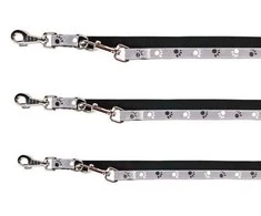Trixie Nailoninis reguliuojamas pavadėlis Sidabrinis Reflect, M–L 2m/20 mm, atspindintis juodas/sidabrinis