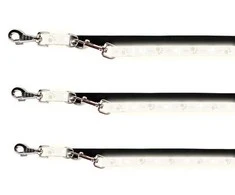 Trixie Nailoninis reguliuojamas pavadėlis Sidabrinis Reflect, M–L 2m/20 mm, atspindintis juodas/sidabrinis
