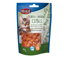 Trixie Premio Cheese vištiena Cubes skanėstai katėms su vištiena ir sūriu, 50 g