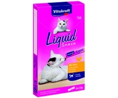 Vitakraft Chovex Sro VITAKRAFT Liquid Snack 6x15 g, kačių pašaro papildas - skanėstai su vištiena ir taurinu