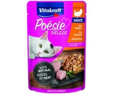 Vitakraft Chovex Sro VITAKRAFT POESIE DELICE, kačių konservuotas pašaras su kalakutiena, 85g, maišelyje