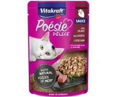 Vitakraft Chovex Sro VITAKRAFT POESIE DELICE, kačių konservuotas pašaras su širdelėmis, 85g, maišelyje