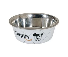 Zolux Dubenėlis šuniui Happy, metalinis, 800ml, baltas
