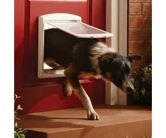PetSafe Staywell durelės dviejų padėčių iki 18kg šunims baltos