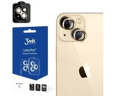 Kameros stiklas Apple iPhone 14 9H 3mk Lens Protection Pro serijos objektyvas - auksinis