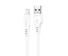 USB laidas Acefast C3-02 MFi USB-A iki Lightning 1.2m baltas