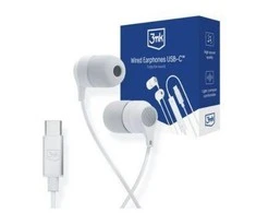 Ausinės 3mk su laidu Earphones USB-C baltos