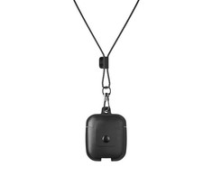 Woodcessories Juodas „AirPod“ odinis dėklas su dirželiu