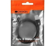 CANYON kabelis CFI-1 Lightning 5W 1m Juodas