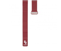 Connect hibrīda ādas-silīcija magnētiska cilpa siksna 20mm (M/L 130mm) Vīna raudona
