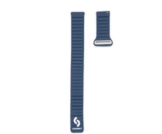 Mėlyna Connect hibrīdā ādas-silīcija magnētiskā cilpa siksna 22mm (M/L 130mm) Midnait Mėlyna