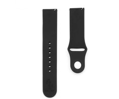 Connect 22mm Silicone Loop Watch Strap (S/M 110mm) Juodas