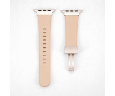 Connect Watch 42/44/45mm Single loop buckle leather Watch Straps Rose pink