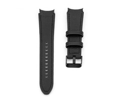 Connect 20mm Silikona Pārvietojamā Ādas Pulksteņa Siksna (130mm M/L) Melna