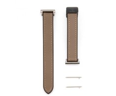 Connect 22mm Silicone Leather Watch Strap with Magnetic Wine Raudona