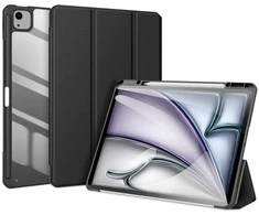 Dux Ducis Toby atverčiamas su stoveliu Apple iPad Air 13" 2024 / iPad Pro 12.9" 2018-2022 - dėklas planšetiniam kompiuteriui juodos spalvos