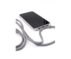 Dėklas Evelatus Apple iPhone 11 Pro Silicone Transparent with Necklace TPU Strap Transparent