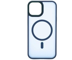 Dėklas Evelatus Apple iPhone 14 Hybrid Case With MagSafe PC+TPU Mėlyna