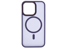 Dėklas Evelatus Apple iPhone 14 Pro Max Hybrid Case With MagSafe PC+TPU Deep Violetinė