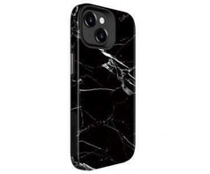 Dėklas Evelatus Armor apvalks iPhone 15 TPU + PC divslāņu pielāgots marmora juodas druka triecienizturīga izturība