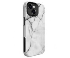 Dėklas Evelatus Armor Case iPhone 15 TPU + PC Divslāņu Pielāgota Mramora Baltā Druka Šokaizturīga Izturīga Aizsardzība