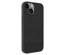 Dėklas Evelatus Apple iPhone 15 Plactic Leather Magsafe Back Cover Juodas