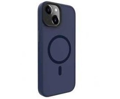 Dėklas Evelatus Apple iPhone 15 Plus Hybird Case With Magsafe PC+TPU Dark Mėlyna