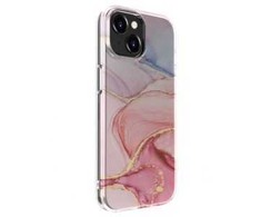 Dėklas Evelatus Apple iPhone 15 Plus PC Customized Print Design Marble Rožinė