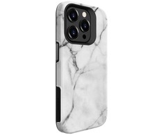 Dėklas Evelatus Armor Case iPhone 15 Pro Max TPU + PC Divu Slāņu Pielāgotais Marmora Baltais Druka Šoku Izturīga Rūpīga Aizsardzība