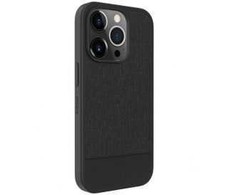 Dėklas Evelatus Apple iPhone 15 Pro Max Plactic Leather Magsafe Back Cover Juodas