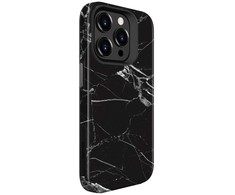 Dėklas Evelatus Apple iPhone 15 Pro Max Armor case TPU+PC Customized Print Design Marble Juodas